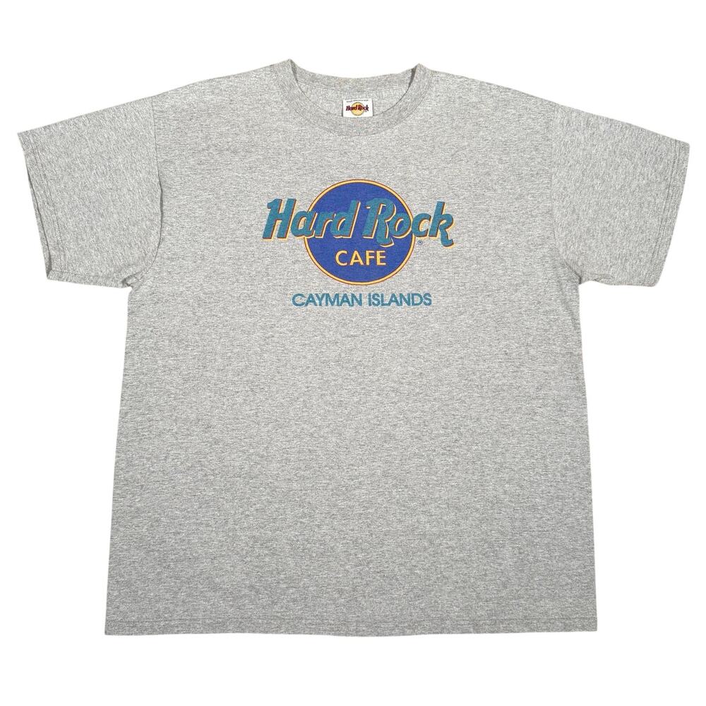 Vintage 90s Hard Rock Cafe Cayman Islands T-Shirt Gray Adult Large
